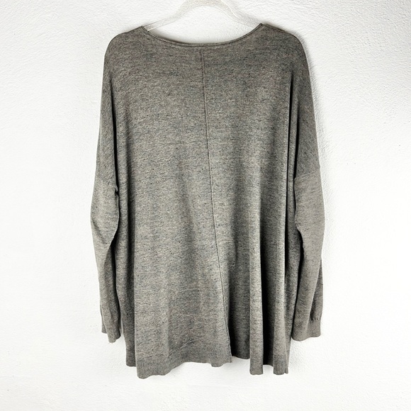 CABI | 🐨 Dark Heathered Gray Thin Knit Oversized Loose Sweater - Picture 9 of 14